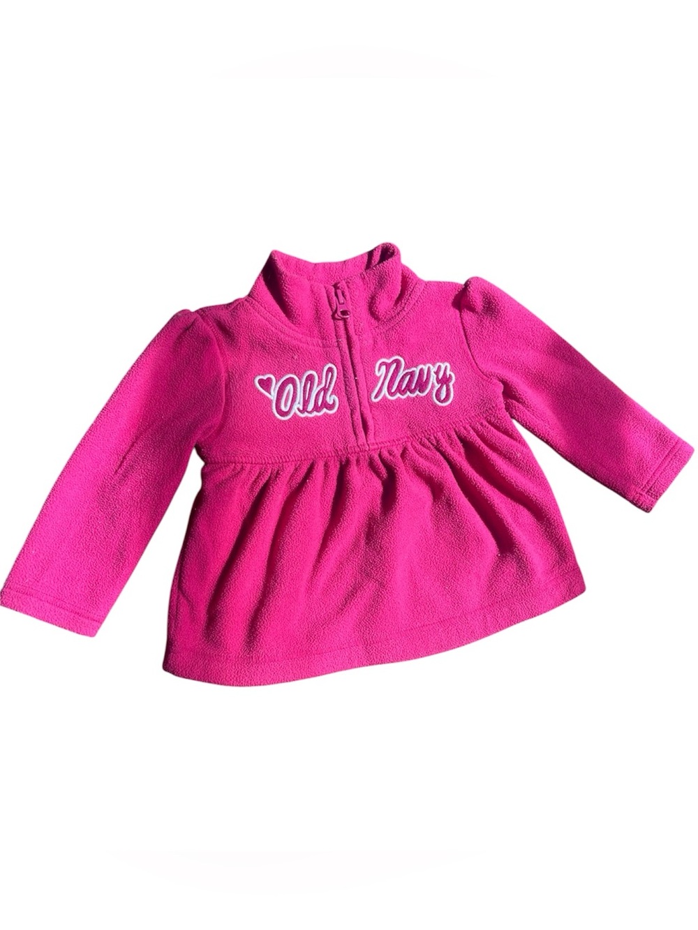 Old Navy Bright Hot Pink Fleece Half-Zip Pullover for Kids